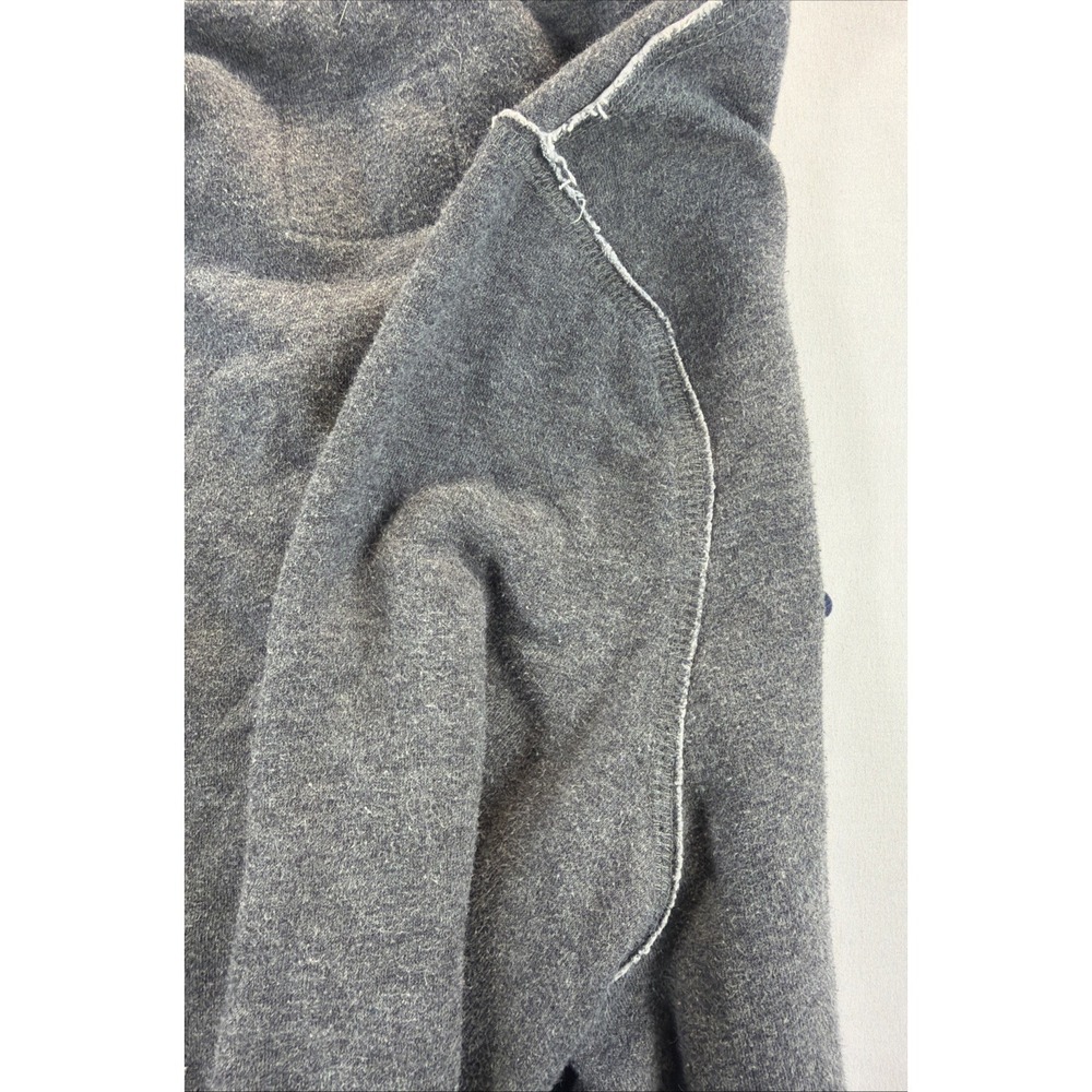 Aeropostale Sherpa Lined Hoodie Men's M Gray Full Zip Distressed - Picture 4 of 12